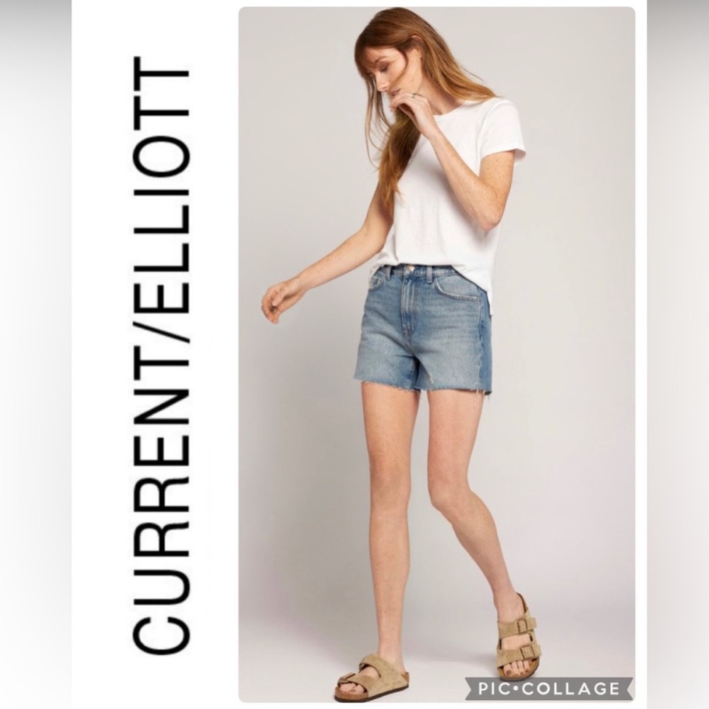 Current Elliott Ultra High Waist Shorts Raw Hem - 26